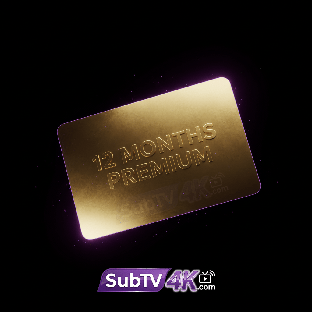 Best IPTV Subscription 2026 gold membership card for 12 months premium service SubTV